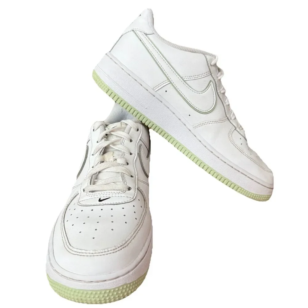 Nike Air Force‎ 1 GS AF1 Low White Honeydew Youth SIZE 7 Casual Shoes CT3839-108